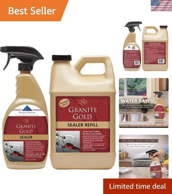#ad Granite Sealer Combo Pack Water Based Sealer Spray and Refill for Granite M... $127.53