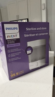 Philips AVENT Electric Bottle Sterilizer SCF291 Auto Shut-Off White/Gray