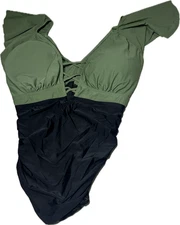 Blooming Jelly Plus Size One Piece Swim Suit 3XL Ruffled Shoulders NWT