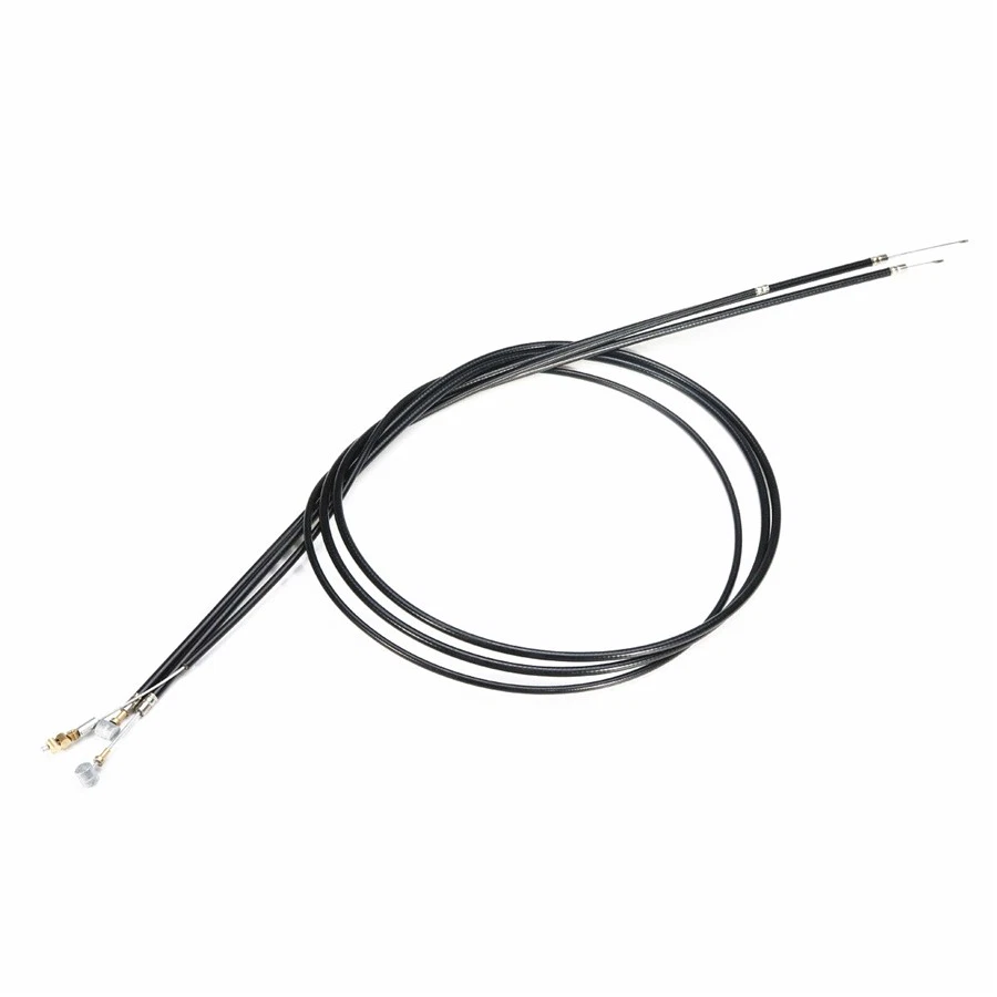 Universal Black Motorcycle Cable Kit Clutch + Brake + Throttle Harness Wire - Image 2 of 4