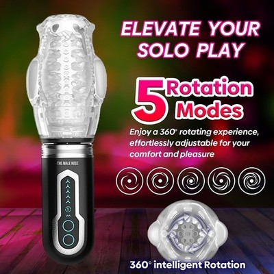 The Male Rose 3 Rechargeable Thrusting Rotating Masturbator - Black/Clear | eBay The Male Rose 3 Rechargeable Thrusting Rotating Masturbator - Black/Clear | eBay