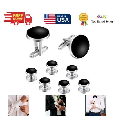 8 Pcs Tuxedo Buttons and Cufflinks Tuxedo Cufflinks and Studs Set Tuxedo Shir...