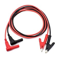 14 Gauge Multimeter Test Leads Right Angle Banana Plug to Alligator Clip 6Ft