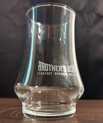 Brother's Bond Straight Bourbon Whiskey Clear Tasting Glass w/ Guide & Recipes