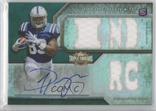2012 Topps Triple Threads Emerald /50 Dwayne Allen (IND RC) #124 Auto 3l1