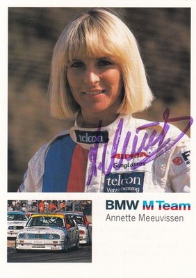 Annette Meeuvissen  - DTM - Motorsport  - Autogrammkarte  -  signiert - ! ! !