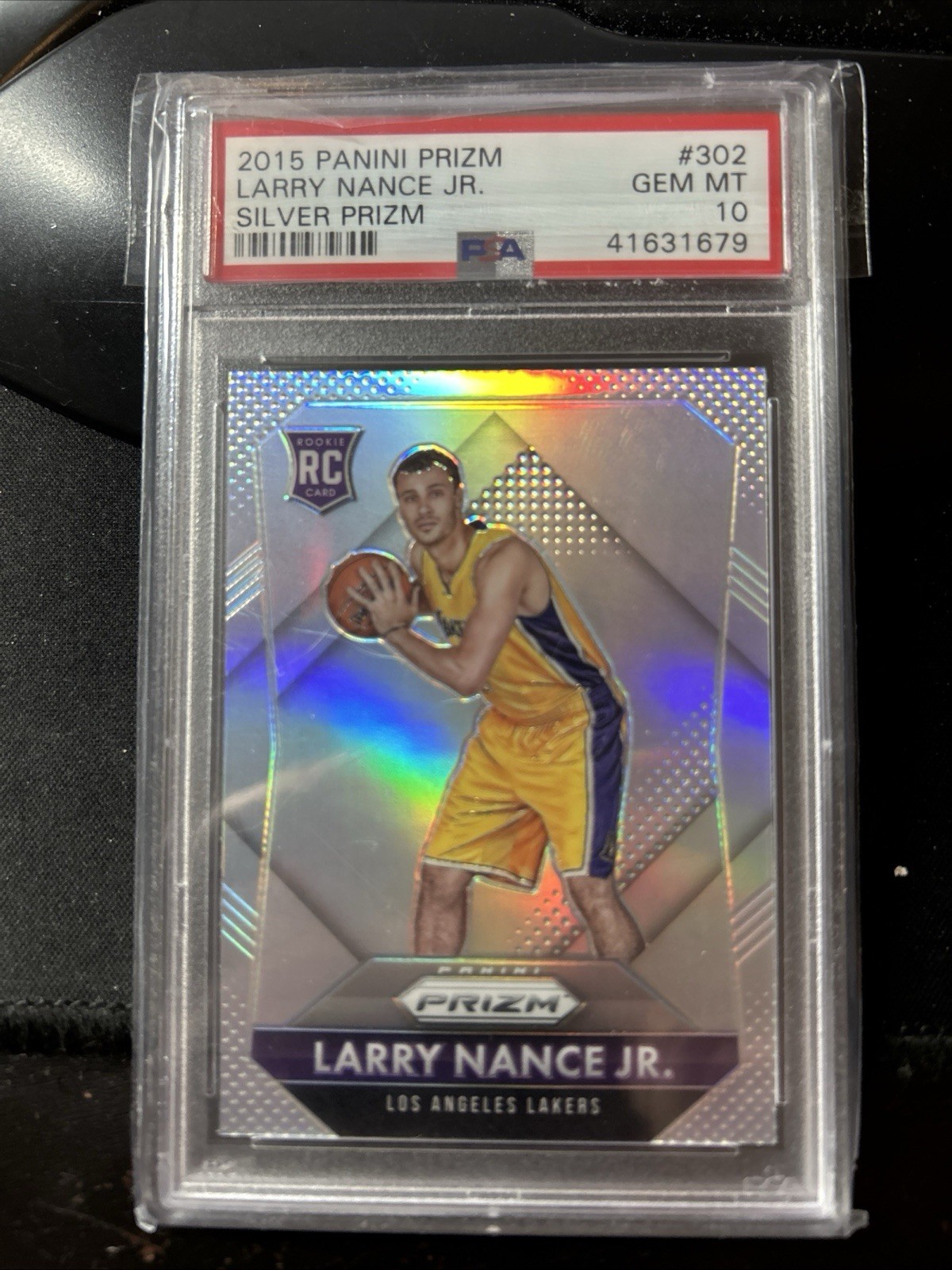 Larry Nance Jr 2015 Panini SILVER Prizm Rookie Card #302 PSA 10 RC Bk
