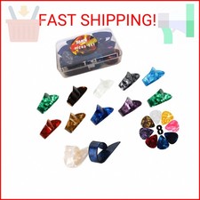 Thumb Picks Plectrum With Plastic Picks Case,1 Dozen 12 Pieces Celluloid Guita