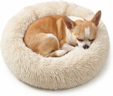 Tiny Dog Bed 15 Inch for Extra Small Dogs,Washable Puppy Bed,Soft Faux Fur