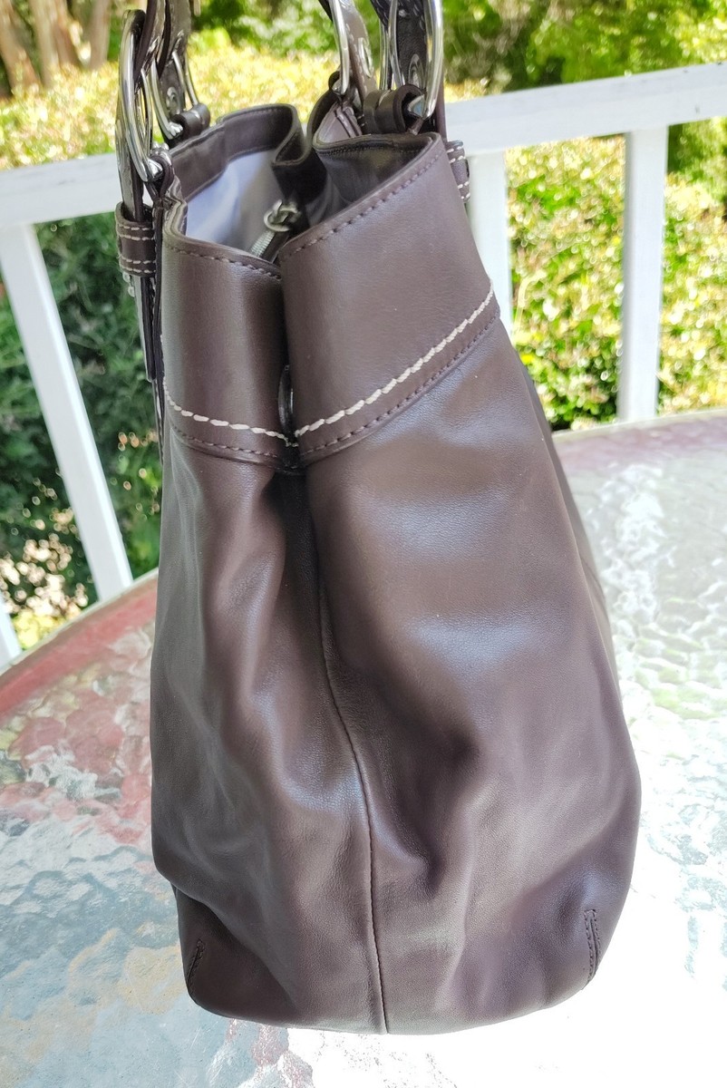 Coach EXTRA LARGE F13733 Vintage Chocolate Brown Soho Y2K Pleated