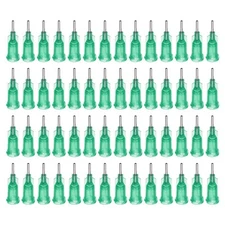 Blunt Tip Dispensing Needle for Liquid Glue Gun, 18G 1/4", 100 Pcs (Green)