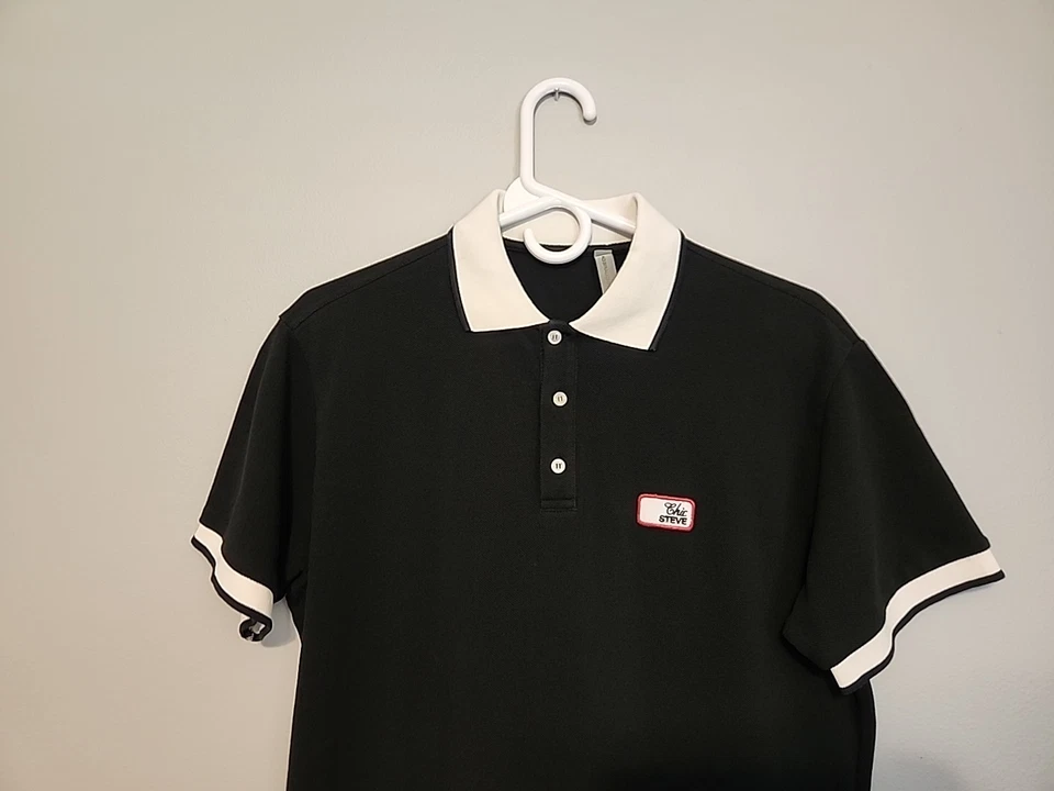 Dsquared²  CHIC STEVE Black/Ivory Polo Shirt cotton Luxury Made in Italy men's L - Image 4 of 4