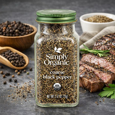 Simply Organic Black Pepper, Coarse Grind 2.47 oz. NEW SEALED