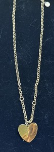 Authentic VINTAGE DOLCE VITA Heart Necklace 18k Gold Plated  Signed Italy Used Condition