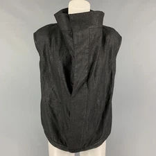RICK OWENS DRKSHDW Size XS Black Coated Sleeveless Vest