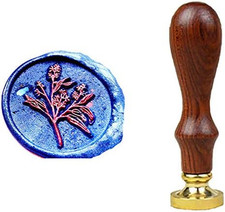 Leaf Plant Nature Wax Seal Stamp Elegangt Natural Rosewood Handle Sealing Wax St