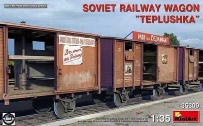 MiniArt Soviet Railway Wagon ''Teplushka'', 1:35 Bausatz Model Kit Diorama 35300