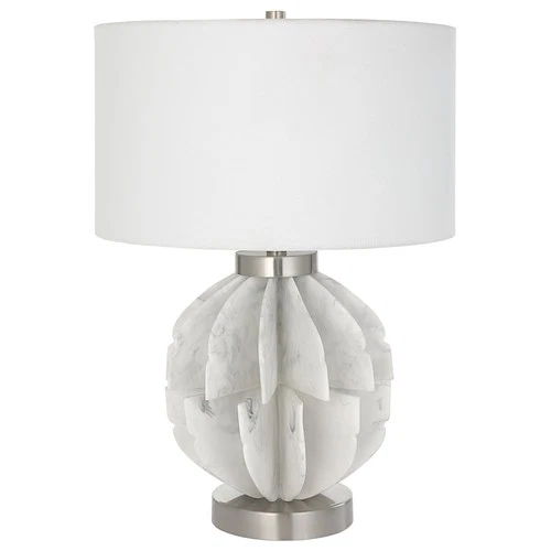 Uttermost 30015-1 Repetition White Marble Table Lamp - Picture 4 of 6