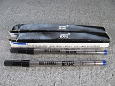 Lot 2 MONT BLANC Pen Blue Rollerball Refill F 800 No. 16301 Germany-Tested