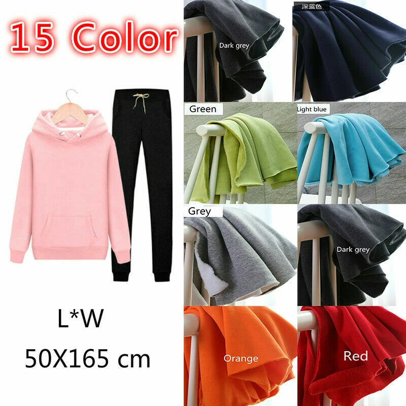 Abrigo 100 % algodón puro polar tela de felpa tejido grueso pesado con capucha 0,5 metros Foto 3 de 4