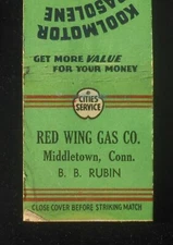 1930s Cities Service Koolmotor Gas Red Wing Gas Co. B. B. Rubin Middletown CT MB