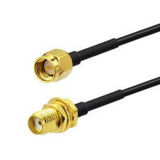 SMA Male to SMA Female Bulkhead RG174 Antenna Adapter Coaxial Pigtail Cable 60cm