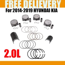 4 x Piston & Rings kit For Kia Soul Forte Forte5 Hyundai Elantra 2.0L 2014-2018