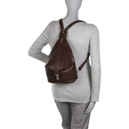 Borsa a tracolla Piel in pelle con tre zip - Foto 6 di 10