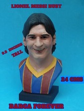 Messi Bust Sculpture ..Barcelona Statue Figure, painted unique! Special Gift