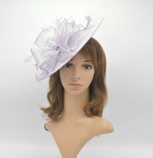 MF681 Sweet Lavender KentuckyDerby Wedding Church Easter Race Sinamay Fascinator
