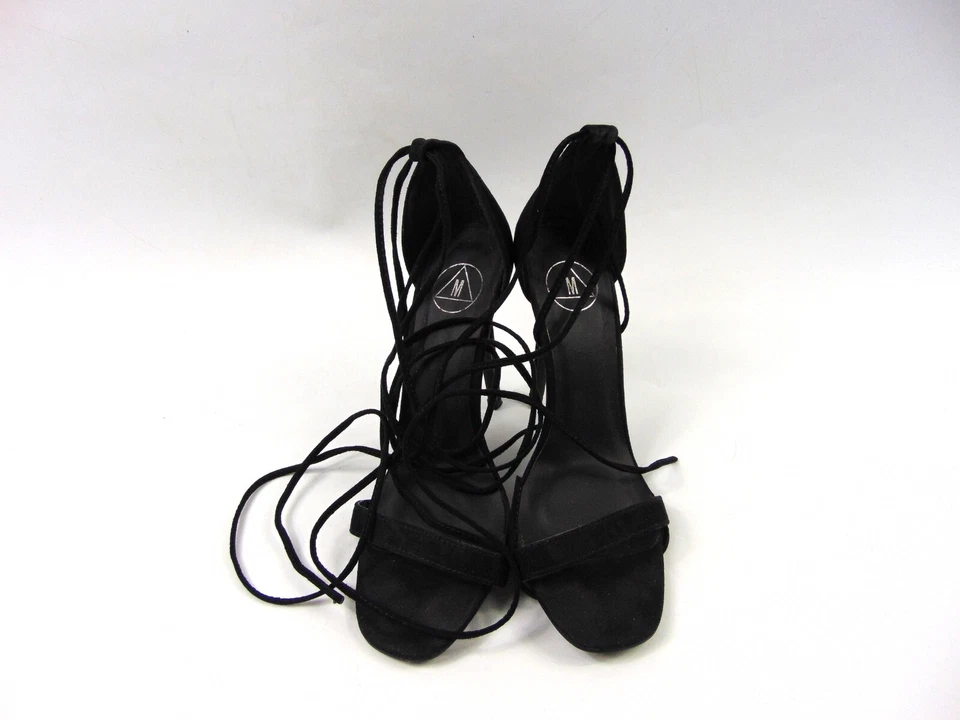 Tacones Gladiador de Gamuza Missguided Negros | Talla UK 4 Foto 3 de 4