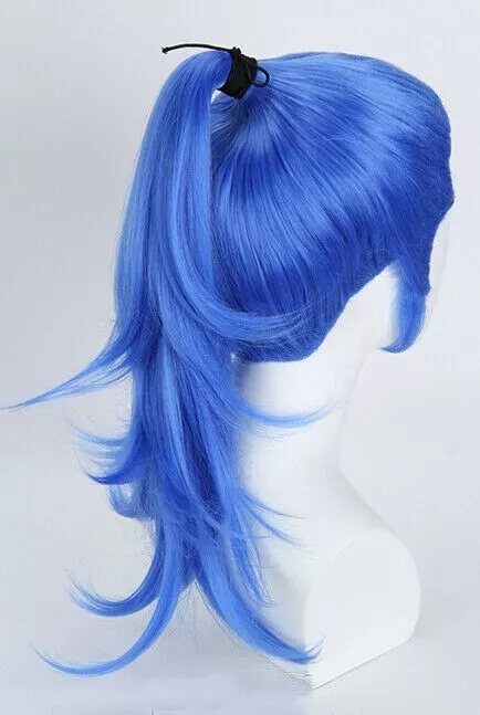 Blue top cosplay wig