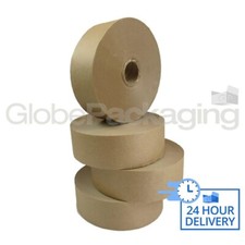 12 x ROLLEN EINFACHES STARKES GUMMIERTES PAPIER WASSER AKTIVIERUNGSBAND 48 mm x 200M, 60GSM