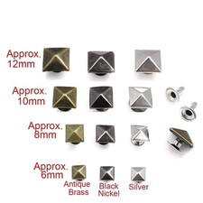 Choose Size & Finish 20 Metal PYRAMID 5/32" - 1/2" (4 - 12mm) RIVET Studs (6000)