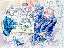 George Grosz “Night Club Whopee " 35mm Dadaism New Objectivity Slide