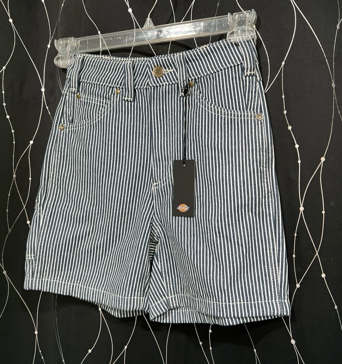 NWT Dickies Blue Stripe Work/Duck Shorts Size 24