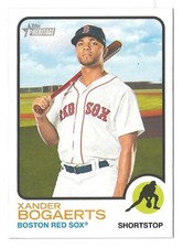 2022 Topps Heritage Baseball Xander Bogaerts Oversized Base 73 #OB-JV Box Topper