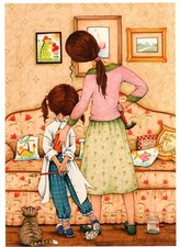 Happy Mother's Day Mom Mother Daughter Mary Engelbreit ME 1987 Greeting Card