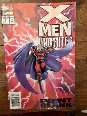 X-Men Unlimited #2 Newsstand Marvel Comics 1993 Magneto Point Blank