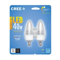 4 (2 X 2-pack) Cree 40w Soft White Candelabra Dimmable Led Light Bulb 4 (2 X 2-pack) Cree 40w Soft White Candelabra Dimmable Led Light Bulb