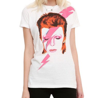 David Bowie ALADDIN SANE Women's Girls Junior T-Shirt NWT Licensed & Official