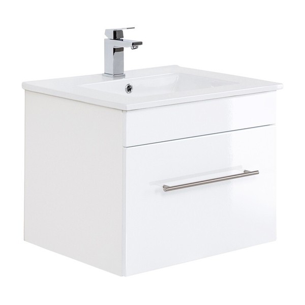Badezimmer BadmöBel Keramik 61,5Cm Waschtisch M. Unterschrank Hochglanz GäSte Wc-image
