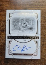 2020-21 National Treasures National Archives Ink Auto /99 #5 Chris Kaman CMU SP