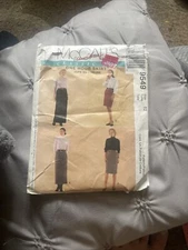 McCalls Sewing Pattern 9549 One Hour Skirt Classic Fit Size 12 Cut Out