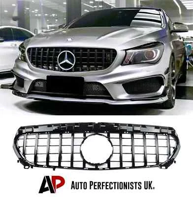 AUTO PERFECTIONISTS UK For Mercedes CLA Class W117 Gloss Black PANAMERICANA GT GTR Grille Grill 13-19