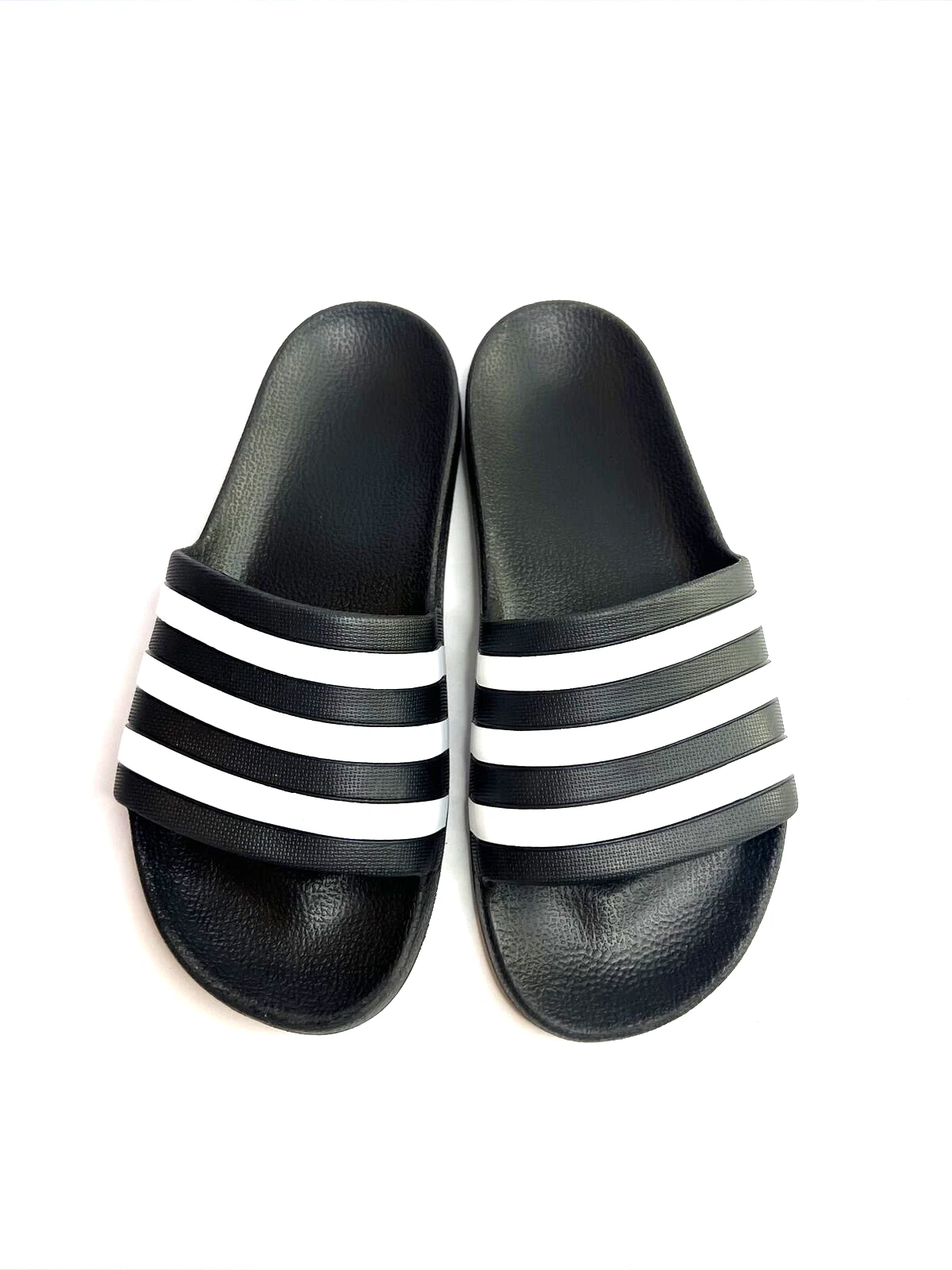 ADIDAS Sandali Adilette bianchi e neri da donna taglia 9 uomo taglia 8