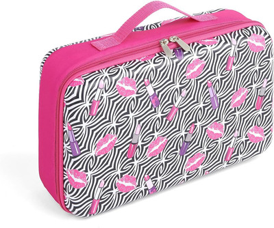 Badger Basket Stylish Lipstick Print Travel Case for 12-Inch Fashion Dolls   Ult