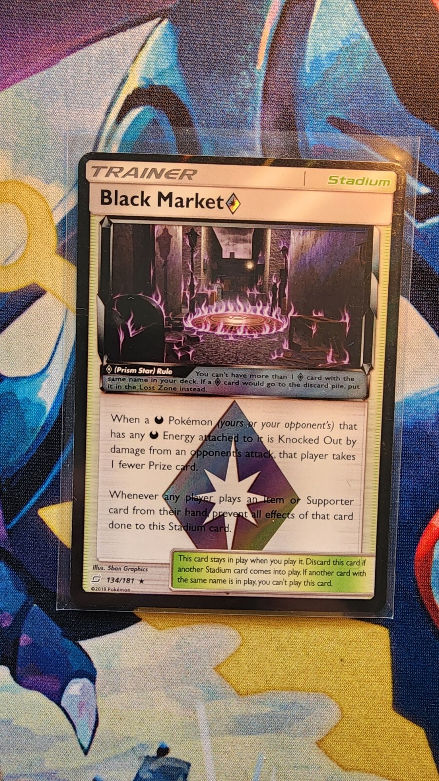 Pokemon BLACK MARKET Prism Star 134/181 Holo (Team Up) NM/Near Mint