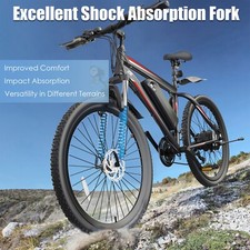 26in Electric Bike Adults 500W 48V 21-Speed Mountain Bicycle Ebike w/Cruise Mode