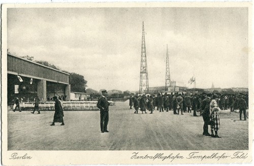 AK BERLIN TEMPELHOF Zentralflughafen Tempelhofer Feld 1930 - 第 1/1 張圖片